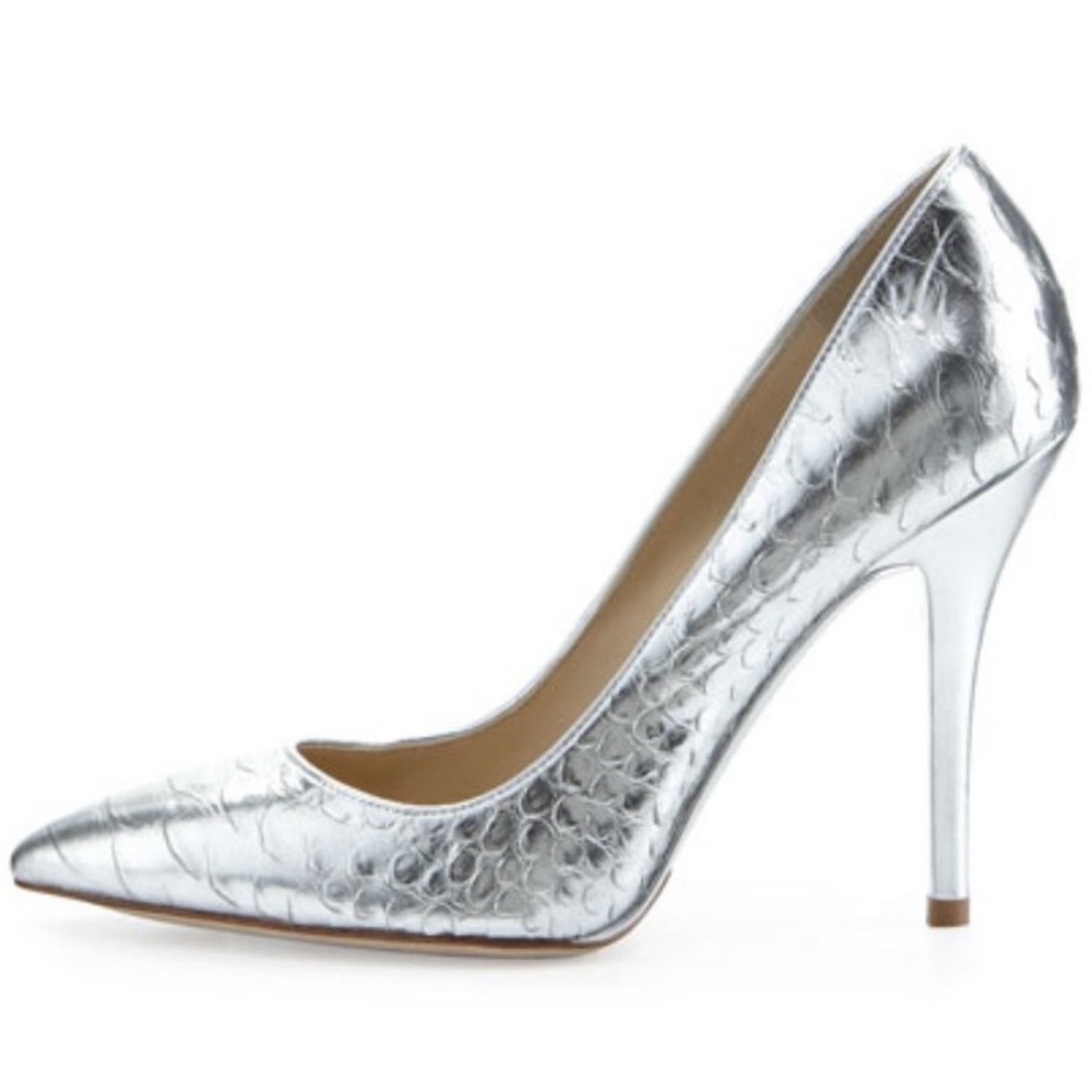 Brian Atwood Silver Joelle Heels